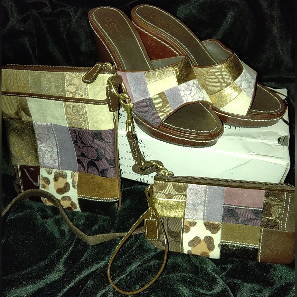 Coach Patchwork Crossbody and Wristlet Set